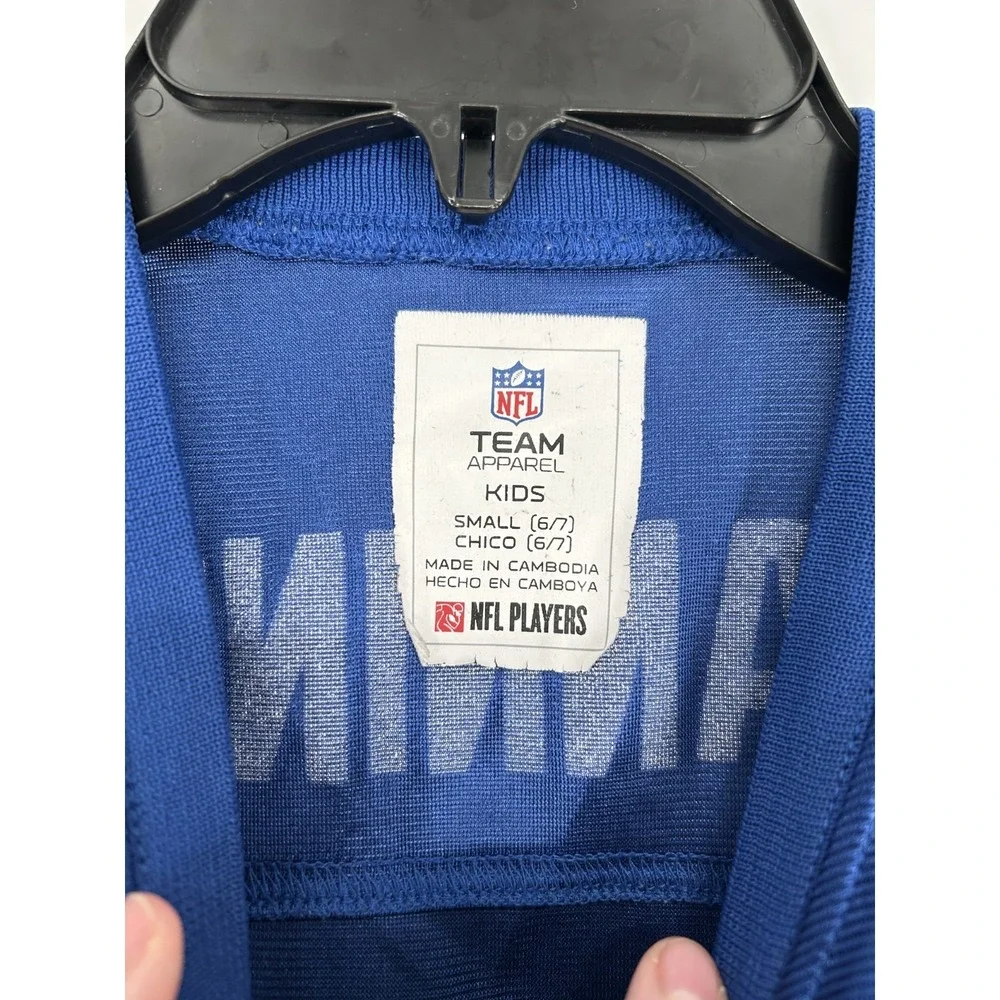 New York Giants #10 Eli Manning‎ Jersey Youth Kids Boys Small 6/7 Blue NFL